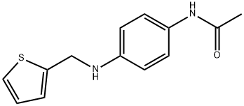 N-(4-[(THIOPHEN-2-YLMETHYL)-AMINO]-PHENYL)-ACETAMIDE, 18210-26-9, 结构式