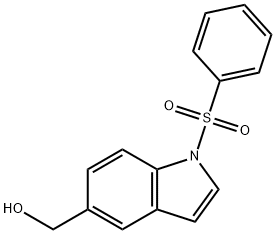 1-苯磺酰基吲哚-5-甲醇 结构式