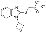 Acetic acid, ((1-(3-thietanyl)-1H-benzimidazol-2-yl)thio)-, potassium  salt 结构式