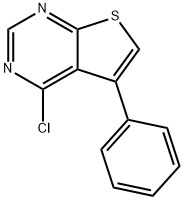 4-クロロ-5-フェニルチエノ[2,3-D]ピリミジン 化学構造式