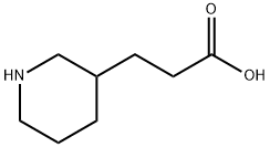 3-ピペリジン-3-イルプロパン酸 化学構造式