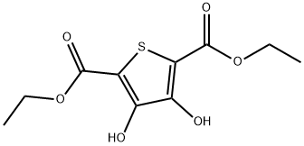 3,4-ジヒドロキシチオフェン-2,5-ジカルボン酸ジエチルエステル 化学構造式