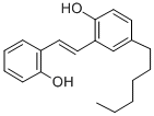 (E)-5-Hexylstilbene-2,2'-diol Structure