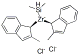 meso-二甲基硅基双(2-甲基茚基)二氯化锆 结构式