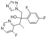 (2R,3S/2S,3R)-2-(2,4-二氟苯基)-3-(5-氟嘧啶-4-基)-1-(1H-1,2,4-三唑- 1-基)-2-丁醇, 182230-43-9, 结构式