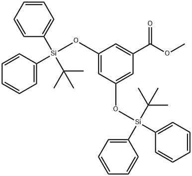 3,5-BIS(TERT-BUTYLDIPHENYLSILYLOXY)BENZOIC ACID METHYL ESTER Struktur