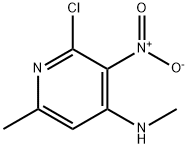 2-CHLORO-N,6-DIMETHYL-3-NITROPYRIDIN-4-AMINE Structure