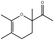 1-(2,5,6-トリメチル-3,4-ジヒドロ-2H-ピラン-2-イル)エタノン 化学構造式