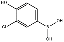 3-クロロ-4-ヒドロキシフェニルボロン酸 化学構造式