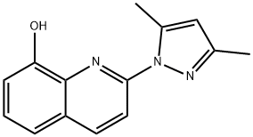 2-(3,5-ジメチル-1H-ピラゾール-1-イル)-8-キノリノール 化学構造式