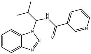 N-(1-Benzotriazol-1-yl-2-methyl-propyl)-nicotinamide Struktur