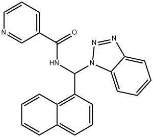 N-(Benzotriazol-1-yl-naphthalen-1-yl-methyl)-nicotinamide Structure