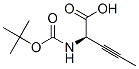 3-Pentynoicacid,2-[[(1,1-dimethylethoxy)carbonyl]amino]-,(R)-(9CI) Structure