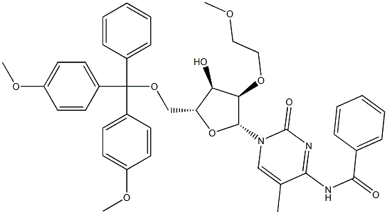 N-Benzoyl-5'-O-[bis(4-methoxyphenyl)phenylmethyl]-2'-O-(2-methoxyethyl)-5-methylcytidine Structure
