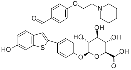 ラロキシフェン4′-グルクロニド 化学構造式