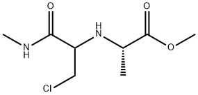 L-Alanine,N-[1-(chloromethyl)-2-(methylamino)-2-oxoethyl]-,methylester(9CI) Struktur