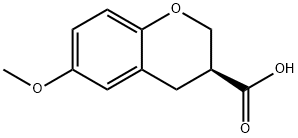 2H-1-Benzopyran-3-carboxylic acid, 3,4-dihydro-6-Methoxy-, (3S)- Struktur