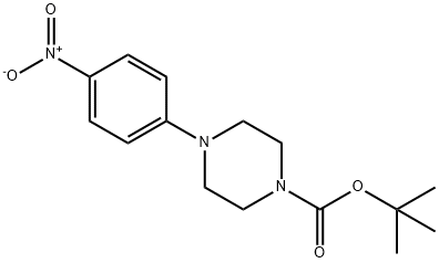 1-BOC-4-(4-ニトロフェニル)ピペラジン 化学構造式