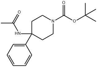 TERT-BUTYL 4-ACETAMIDO-4-PHENYLPIPERIDINE-1-CARBOXYLATE Struktur