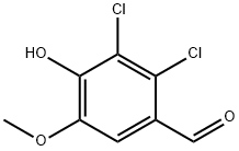 5,6-DICHLOROVANILLIN, 18268-69-4, 结构式