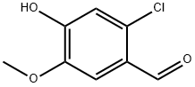2-クロロ-4-ヒドロキシ-5-メトキシベンズアルデヒド 化学構造式