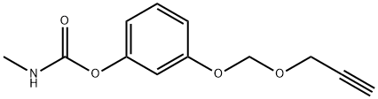 N-メチルカルバミド酸m-[(2-プロピニルオキシ)メトキシ]フェニル 化学構造式
