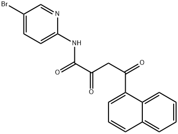 N-(5-bromo-pyridin-2-yl)-4-naphthalen-
1-yl-2,4-dioxo-butyramide Structure