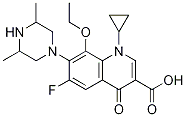 3-Quinolinecarboxylic acid, 1-cyclopropyl-7-(3,5-diMethyl-1-piperazinyl)-8-ethoxy-6-fluoro-1,4-dihydro-4-oxo- Structure