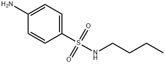 4-アミノ-N-ブチルベンゼンスルホンアミド 化学構造式