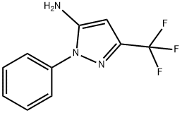 2-苯基-5-三氟甲基-2H-吡唑-3-胺 结构式