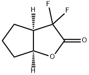 2H-Cyclopenta[b]furan-2-one,3,3-difluorohexahydro-,(3aR-cis)-(9CI) Structure