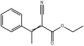 2-氰基-3-苯基-2-丁烯酸乙酯 结构式