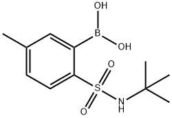 叔丁基2-二羟硼基-4-甲基苯磺酰胺, 183000-60-4, 结构式