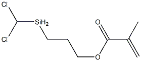 2-メチルプロペン酸3-[ジクロロ(メチル)シリル]プロピル 化学構造式