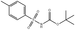 N-(tert-ブトキシカルボニル)-p-トルエンスルホンアミド 化学構造式