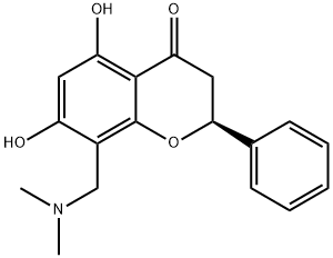 (2S)-8-(dimethylaminomethyl)-5,7-dihydroxy-2-phenyl-chroman-4-one Structure