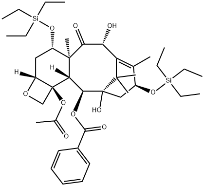 7,13-Bis-O-(triethylsilyl)-10-deacetyl Baccatin III Struktur