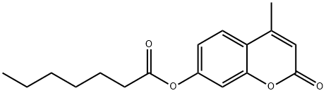 4-甲基伞形酮庚酯, 18319-92-1, 结构式