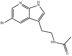 AcetaMide, N-[2-(5-broMo-1H-pyrrolo[2,3-b]pyridin-3-yl)ethyl]- Struktur