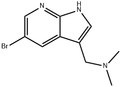 1-(5-溴-1H-吡咯并[2,3-B]吡啶-3-基)-N,N-二甲基甲胺, 183208-54-0, 结构式
