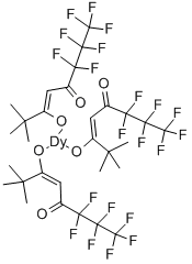 (6,6,7,7,8,8,8-七氟-2,2-二甲基-3,5-辛烯二酸镝, 18323-98-3, 结构式