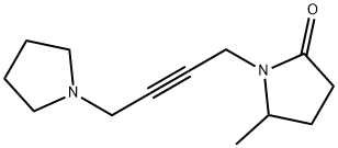 5-メチル-1-[4-(1-ピロリジニル)-2-ブチニル]-2-ピロリジノン 化学構造式