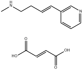 (E)-N-甲基-4-(3-吡啶基)-3-丁烯-1-胺富马酸盐, 183288-99-5, 结构式