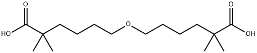 6-(5-carboxy-5-methyl-hexoxy)-2,2-dimethyl-hexanoic acid Structure