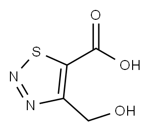 1,2,3-Thiadiazole-5-carboxylic acid, 4-(hydroxymethyl)- (9CI) Structure
