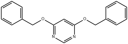 4,6-ビス(ベンジルオキシ)ピリミジン 化学構造式