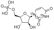 Uracil Arabinonucleoside 5'-Phosphate Struktur