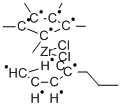 (PENTAMETHYLCYCLOPENTADIENYL)(N-PROPYLCYCLOPENTADIENYL)ZIRCONIUM DICHLORIDE 结构式