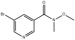 5-ブロモ-N-メトキシ-N-メチルニコチンアミド 化学構造式