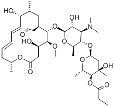 ロイコマイシンV4''-プロピオナート 化学構造式